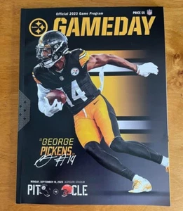 2023 PITTSBURGH STEELERS NFL GAMEDAY PROGRAM 9/18 vs CLEV BROWNS George Pickens - Picture 1 of 5