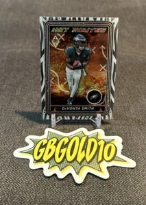 2023 Panini Phoenix White Shimmer Devonta Smith Hot Routes HR-1 - Picture 1 of 2