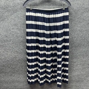 Falda plisada Russ vintage para mujer talla 14 azul blanco a rayas cápsula Flow Union EE. UU. - Imagen 1 de 6