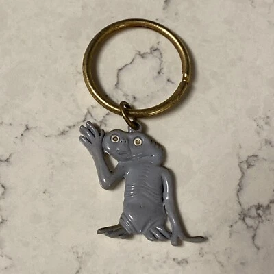 Vintage Metal E.T. Llavero Llavero Azul Años 80 ET Foto 1 de 3