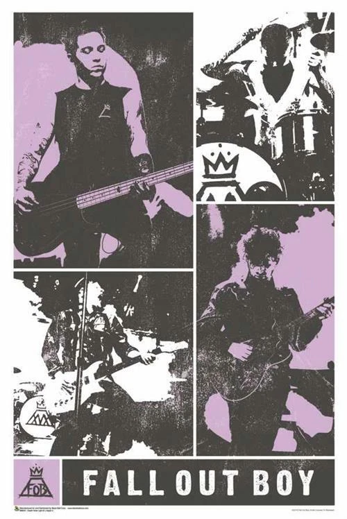 Fall Out Boy Faded Panels Poster - 24-by-36 Inches