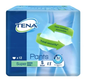 TENA Pants Super S (Small) X144 (12 packs of 12) Weak Bladder Men & Women - Picture 1 of 1