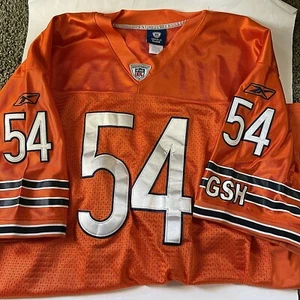 Maglia NFL HOF Chicago Bears Brian Urlacher Reebok cucita intera taglia 56 XXL UNM - Foto 1 di 12