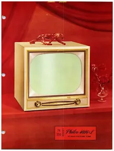 Televisore anni 50 metà secolo Philco 4016-L 21" tubo quadro pubblicità spec B4 - Foto 1 di 2