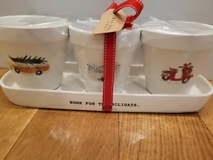 Rae Dunn Magenta Home For The Holidays Christmas Planter Set Camper Woody Vespa - Picture 1 of 7