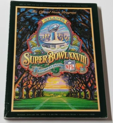 Super Bowl XXVIII 28 NFL Championship Game Program Dallas Cowboys, Buffalo Bills - Image 1 of 3