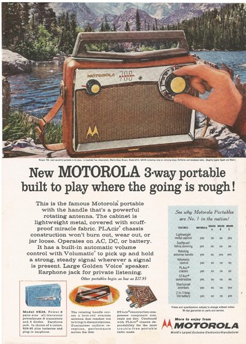 Motorola Ranger 700 3-Way Radio 1958 Original Magazine Print Ad | eBay