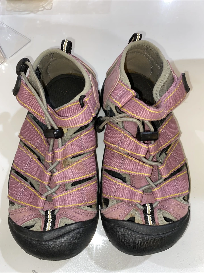 Keen Newport Sandal Shoes Youth Girl Size 13 Pink Tan Black Hiking Water Sports - Image 1 of 4