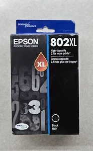 Genuine Epson 802XL High-Capacity Black Ink Cartridge - New - Dated 06/2024 - Picture 1 of 3