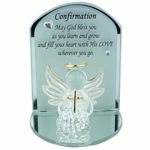 First Holy Confirmation Guardian Angel Gift Blessings Hand Girls Boys Ornament - Foto 1 di 2