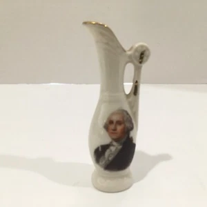 George Washington Miniature Vase Porcelain Small Size Vintage Great Condition - Picture 1 of 8