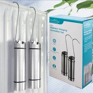 2Pc Stainless Steel Radiator Hanging Humidifiers Set Air Water Humidity Control  - Picture 1 of 7