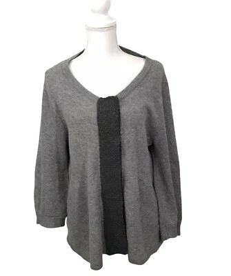 Cárdigan Chalet Para Mujer Grande Gris Mezcla de Lana Bebé Muñeca Estilo Columpio Foto 1 de 4