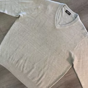 Dockers Mens Sweater XL Beige Long Sleeve Pullover V Neck Excellent Condition - Picture 1 of 8