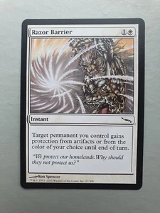 Razor Barrier , MTG Mirrodin (2003). Common White Instant NM - Picture 1 of 2