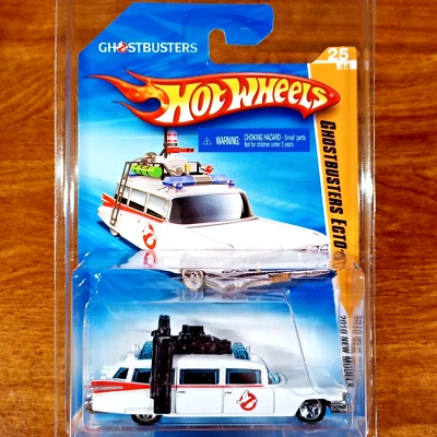Hot Wheels 2010 New Models Ghostbusters Ecto-1 White 5 Spoke 25/44 Malaysia - Image 1 of 3