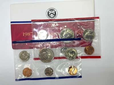 Lot of Two,1987 Uncirculated Coin Set U.S Mint Original Government Packaging OGP - Image 1 of 2