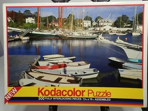 Vintage Kodacolor 500 Pc puzzle Camden Maine Never opened 13 X 19 assembled 1991 - Picture 1 of 3