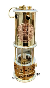Large Vintage Solid Brass Working Nautical Miner Lamp Oil Ship Lantern Maritime - Picture 1 of 8