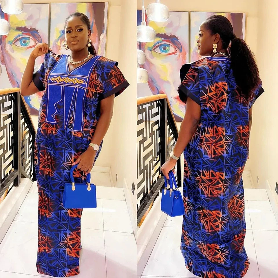 African Dresses for Women Traditional Africa Clothing Dashiki Outfits Gown Robe - Image 1 of 4