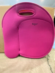 Built NY New BYOBAG Pink Neoprene Lunch / Drink Combo Bag 12x12 w/ Zipper Close - Picture 1 of 1