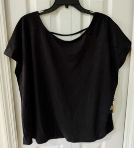 T-shirt Avia donna manica ad aletta nera taglia XXL - Foto 1 di 3