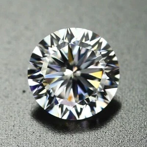 0.5-3ct Natürliche loser Moissanit-Diamant Weiß Rundschliff Mit Zertifikat - Picture 1 of 7