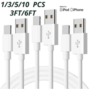 USB Charger Cable Cord For Apple iPhone 14 13 12 11 Pro XS XR X 8 7 6 Plus Lot - Picture 1 of 16