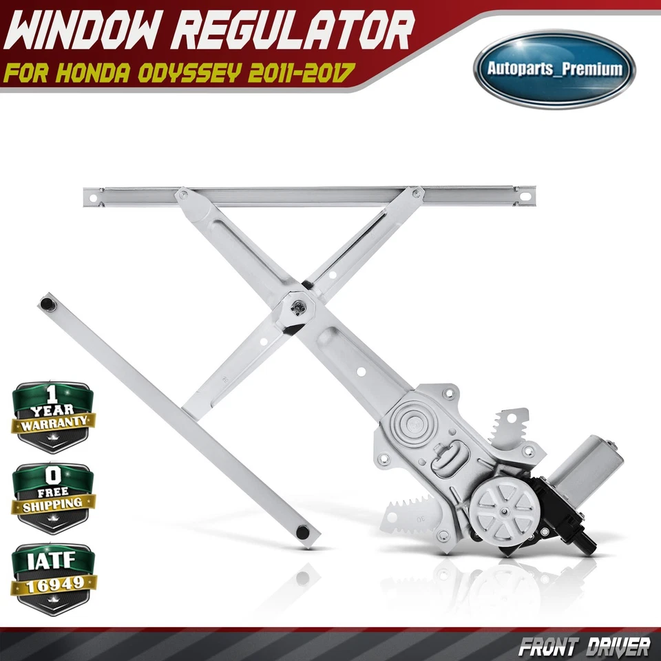 Regulador de ventana eléctrica del lado del conductor delantero con motor para Honda Odyssey 2011-2017 Foto 1 de 4