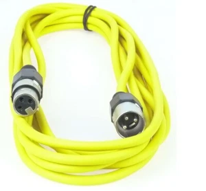 5 m Mikrofonkabel PACCS Gelb XLR 3 pol polig DMX Mikrofon Kabel Patchkabel OFC - Picture 1 of 6