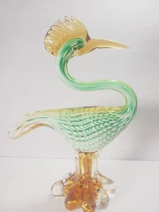 VTG Italian Murano Glass Big Bird Glass Sculpture Figure (Style Barbini??) READ - Picture 1 of 17