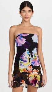 Women’s Revolve Rococo Sand Floral Dress Size Large? Black Multi Mini Dress - Picture 1 of 10