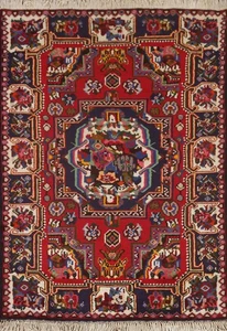 Victorian Style Handmade Area Rug 4x5 Home Decor Tribal Traditional Wool Carpet - Picture 1 of 20