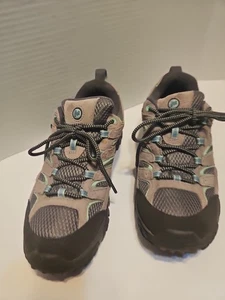 Merrell Women's Moab 2 Waterproof Hiking Shoes, Grey/Mint, Size 9 US - Picture 1 of 12