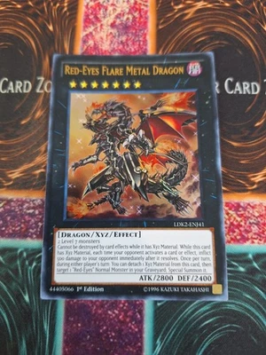 Yugioh Red-Eyes Flare Metal Dragon LDK2-EN041 Ultra Rare 1st Edition Near Mint - Image 1 of 4