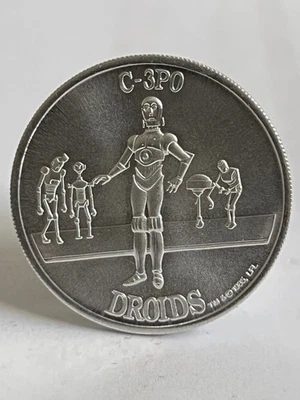 Star Wars Vintage Kenner 1985 C-3PO Droids PROTOTYPE Coin RARE LOOKS SUPER NICE! - Image 1 of 4