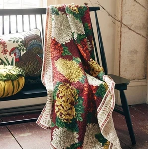 50"x70" Cotton Quilted Throw Blanket Fall Mums Flowers - John Derian Target 2023 - Picture 1 of 7