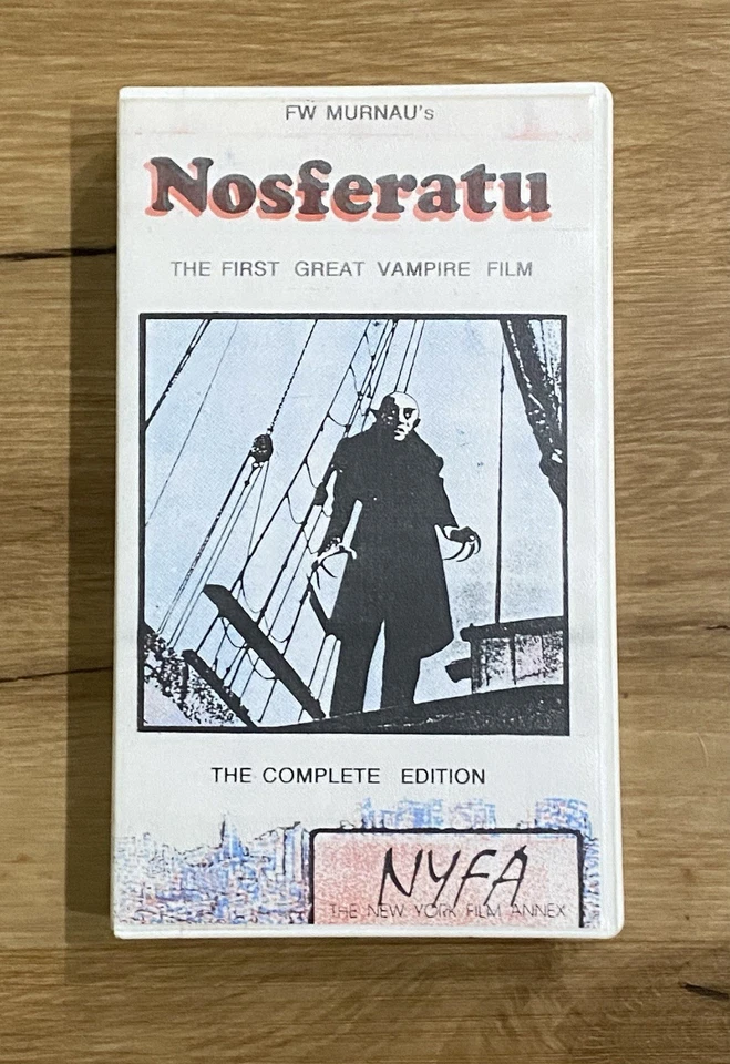RARE Horror Silent Film VHS Tape NOSFERATU 1922 Nyfa COMPLETE EDITION Clamshell - Image 1 of 4