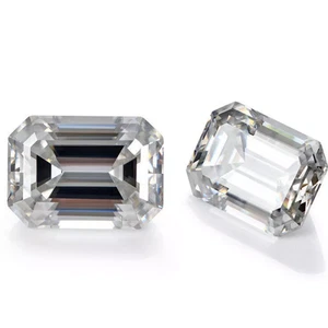 Emerald D Color Flawless Certified Moissanite Loose Stone for ring and Jewellery - Picture 1 of 4