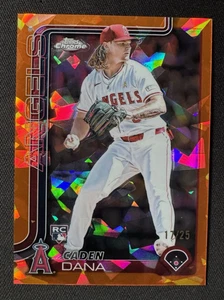 CADEN DANA 2025 TOPPS CHROME SAPPHIRE ROOKIE ORANGE REFRACTOR RC /25 - Bild 1 von 2