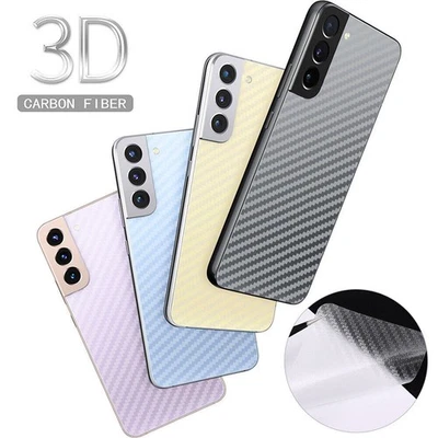 1/3PCS Carbon Fiber Sticker Film Back Protector For Samsung Galaxy S23 S22 Ultra - Image 1 of 4