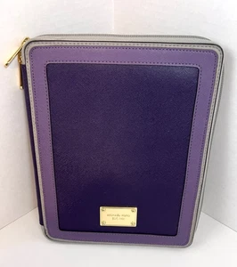 Custodia tablet iPad Michael Kors Designer 2 toni viola con cerniera 8" x 10" - Foto 1 di 8