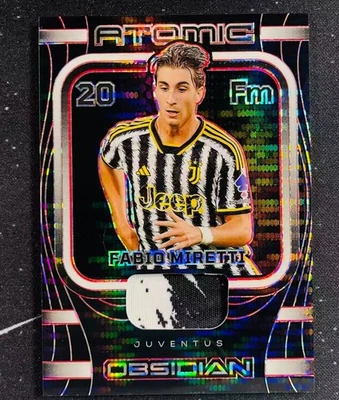 Fabio Miretti 2023-24 Panini Obsidian Atomic Materials Red Pulsar 39/49 #AM-FM - Image 1 of 2