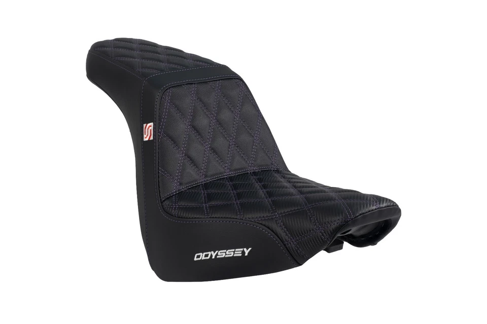 Odyssey Harley-Davidson Leather Seat w/Purple Stitching 2018-25 Low Rider S - Image 1 of 4