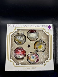 Vintage Holiday Classics By Bradford Christmas Ornaments Blue - Picture 1 of 5