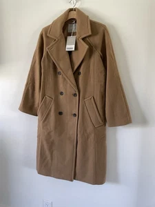 Everlane The Italian ReWool Long Peacoat Zweireiher Mantel S Braun Camel - Bild 1 von 13
