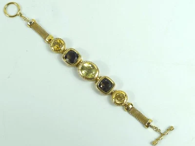 Pulsera Topacio Vintage Vermeil Sterling RJ GRAZIANO, Cuarzo Ahumado 7.75" Foto 1 de 4