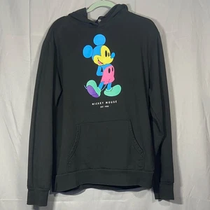 Disney Neff Neon Mickey Mouse Pullover Hoodie Gr. L schwarz Kängurutasche Disney - Bild 1 von 11