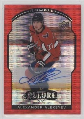 2020-21 Upper Deck Allure Red Rainbow /199 Alexander Alexeyev #86 Rookie Auto RC - Image 1 of 2