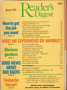 Reader's Digest Australia - January 1986 - Enzo Ferrari + Agatha Christie - Picture 1 of 2